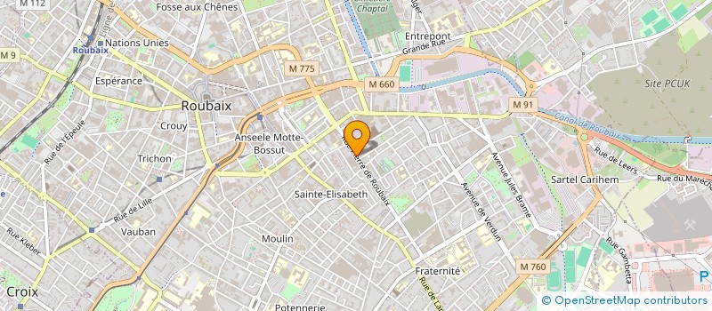 localisation de l'entreprise SARL MODELLE à ROUBAIX
