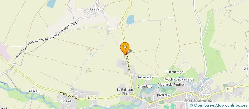 localisation de l'entreprise SARL MOINEAU à CHEF-BOUTONNE