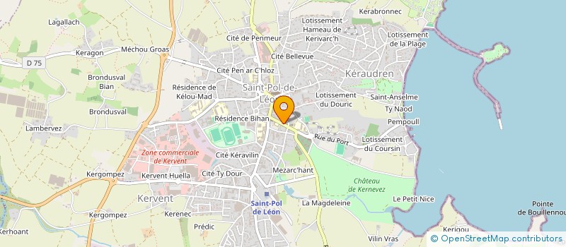 localisation de l'entreprise SARL MONIQUE COUTURE  SAINT-POL-DE-LEON