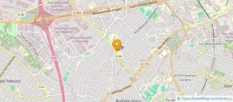 localisation de l'entreprise SARL MONIQUE MOTHEAU à AULNAY-SOUS-BOIS