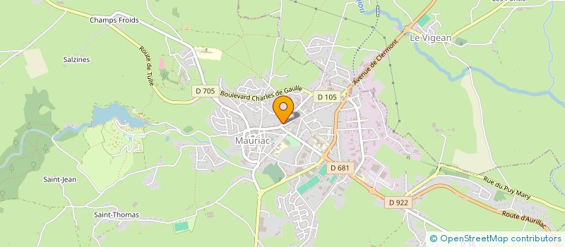localisation de l'entreprise SARL MONTEIL à MAURIAC