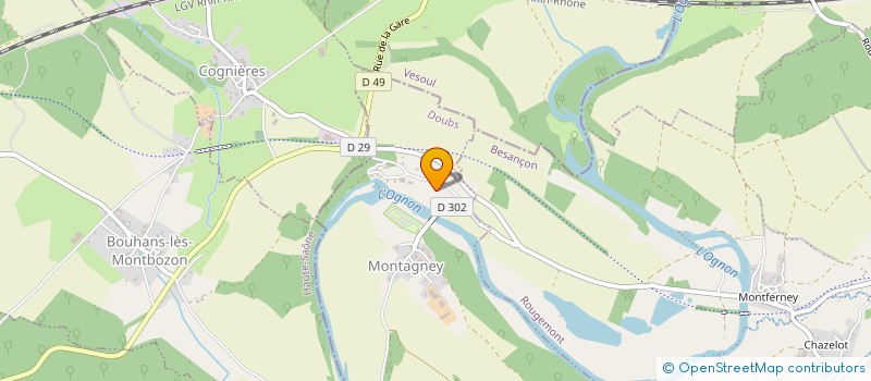 localisation de l'entreprise SARL MOUILLET FRERES à MONTAGNEY-SERVIGNEY