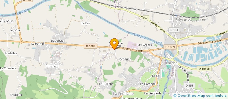 localisation de l'entreprise SARL MOUNEYRAC OUTILLAGE ET USINAGE à LA FEUILLADE
