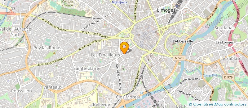localisation de l'entreprise SARL MP GESTION à LIMOGES