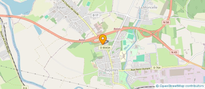 localisation de l'entreprise SARL MTV 2000  BAZEILLES