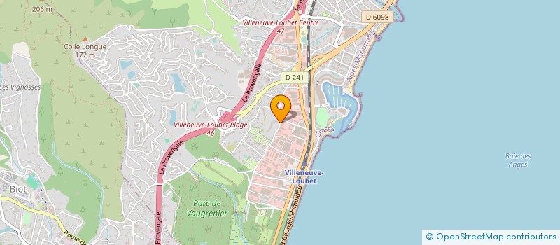 localisation de l'entreprise SARL MULTI EQUIPEMENT HOTELIER  VILLENEUVE-LOUBET