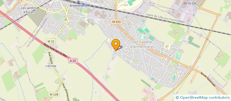 localisation de l'entreprise SARL MULTIBATI  LA CHAPELLE-D'ARMENTIERES