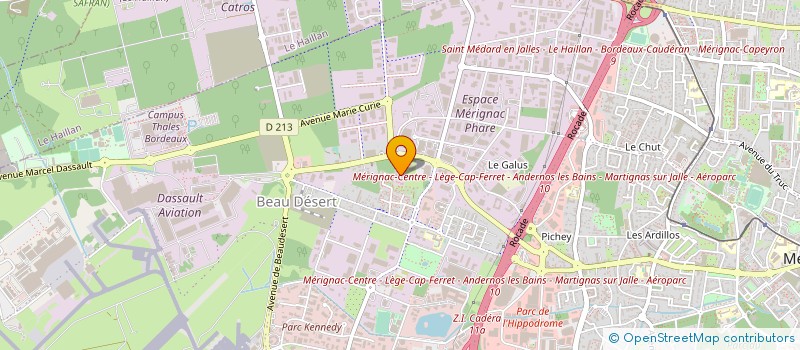 localisation de l'entreprise SARL MURS MOBILES D AQUITAINE à MERIGNAC