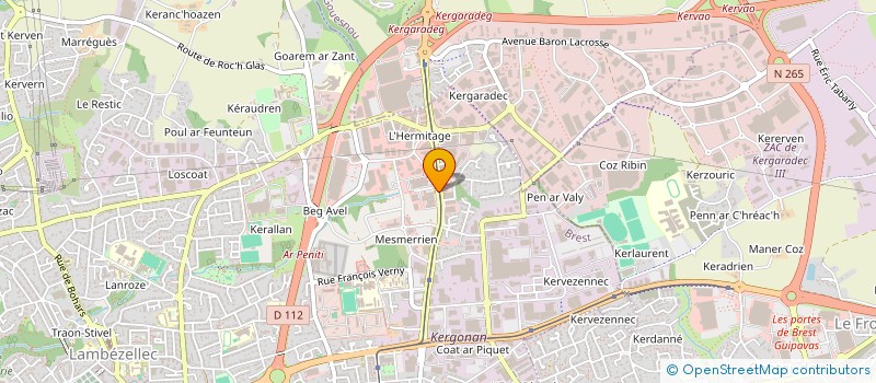 localisation de l'entreprise SARL MV2A à BREST