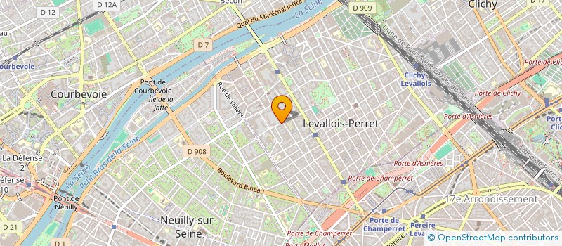 localisation de l'entreprise SARL MVH à LEVALLOIS-PERRET