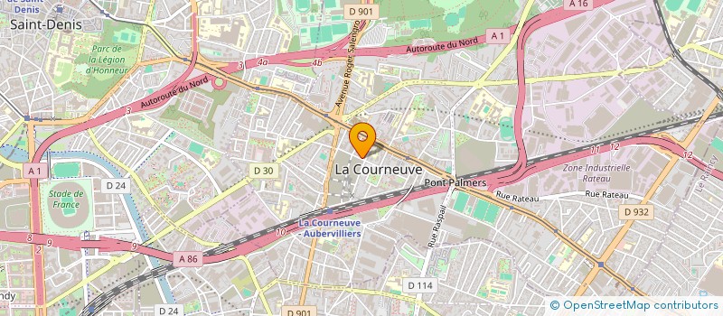 localisation de l'entreprise SARL NARTEX à LA COURNEUVE