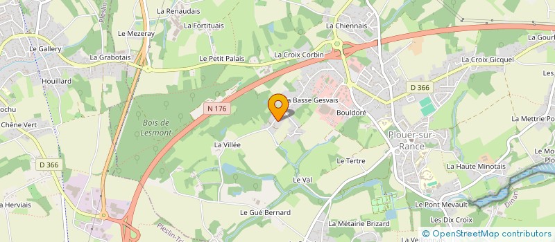 localisation de l'entreprise SARL NATURE ET JARDINS  PLESLIN TRIGAVOU