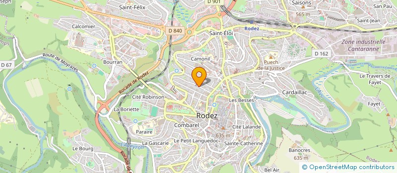 localisation de l'entreprise SARL NBM à RODEZ