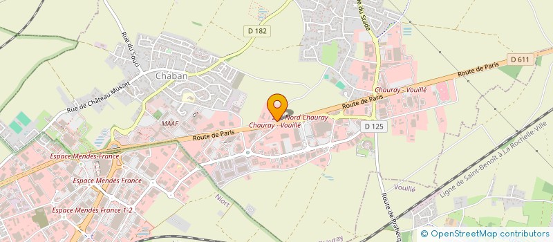 localisation de l'entreprise SARL NDE à CHAURAY