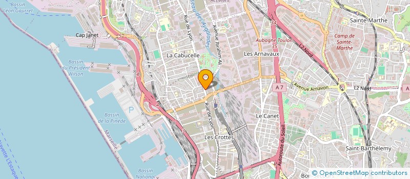 localisation de l'entreprise SARL NET APPLICATION J-F  MARSEILLE