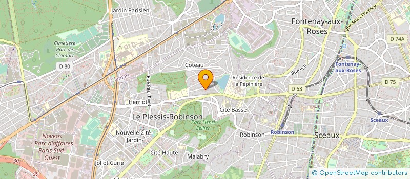 localisation de l'entreprise SARL NEVER à LE PLESSIS-ROBINSON