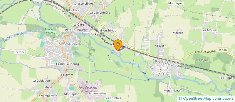 localisation de l'entreprise SARL NICOLAS.A  SAINT-JEAN-SUR-VEYLE