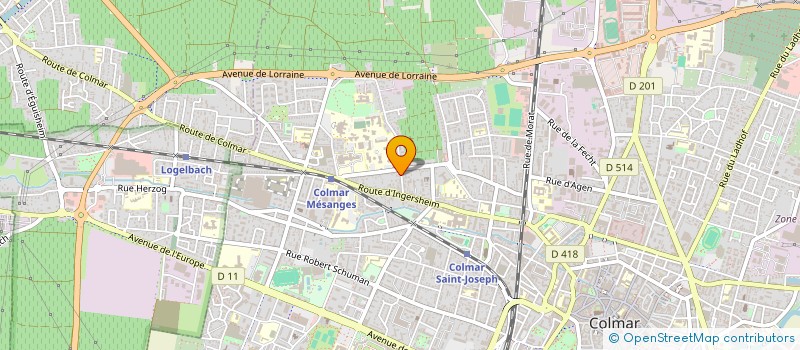 localisation de l'entreprise SARL NICOLAS T TOITURE  COLMAR