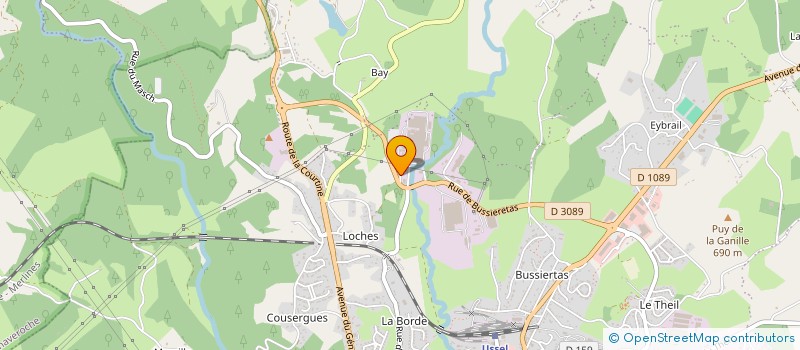 localisation de l'entreprise SARL NIN PERE ET FILS  USSEL