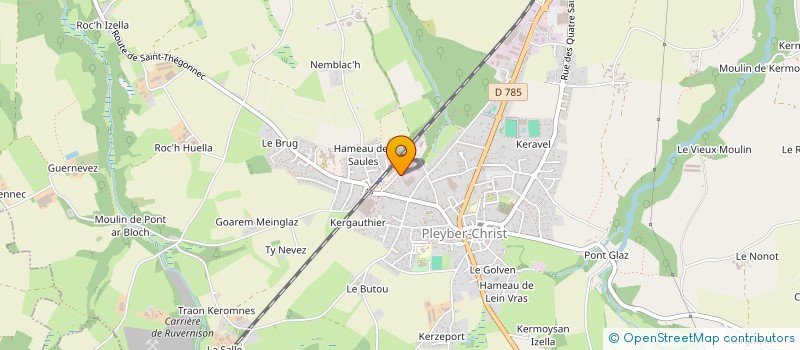 localisation de l'entreprise SARL NOIR-IVOIRE DIFFUSION  PLEYBER-CHRIST