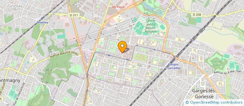 localisation de l'entreprise SARL NORD ENSEIGNES  SARCELLES