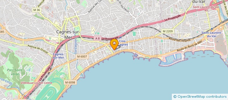 localisation de l'entreprise SARL NORMANDIE AUTO à CAGNES-SUR-MER