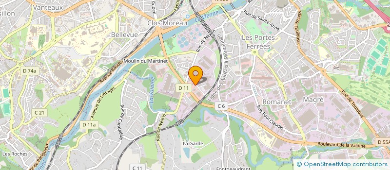 localisation de l'entreprise SARL NOUVEAU RESTAURANT DE L'ABATTOIR à LIMOGES