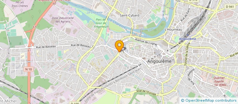 localisation de l'entreprise SARL NOUVELLE DE L'HOTEL DE BORDEAUX à ANGOULEME