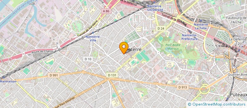 localisation de l'entreprise SARL NRGIE CARS  NANTERRE