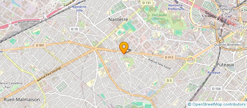 localisation de l'entreprise SARL O G5 à NANTERRE