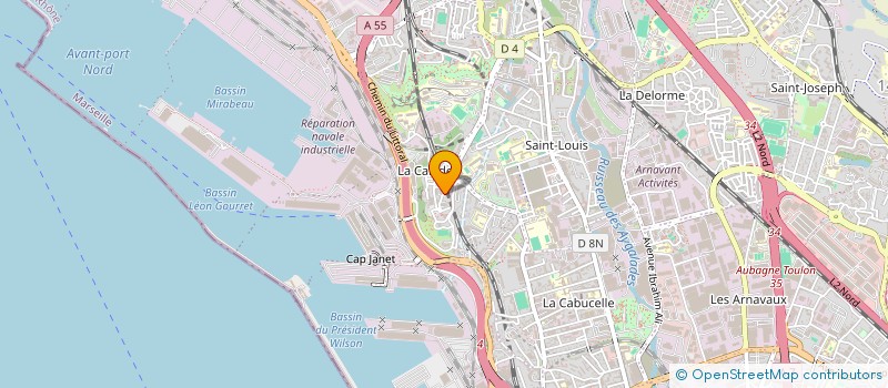localisation de l'entreprise SARL O'PTIT CREUX à MARSEILLE