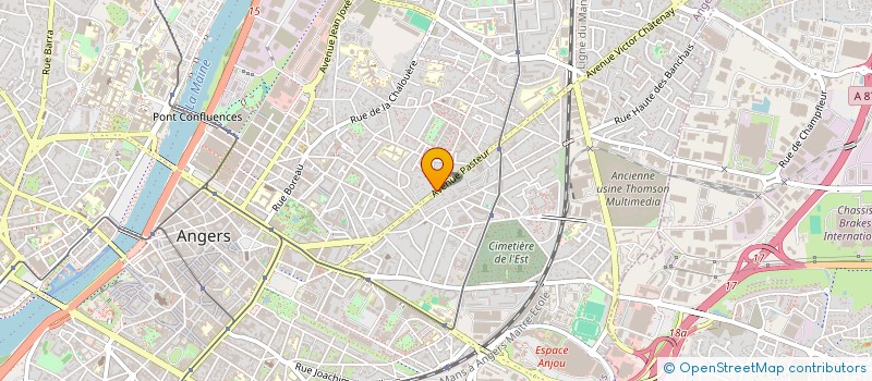 localisation de l'entreprise SARL O2 ANGERS OUEST à ANGERS