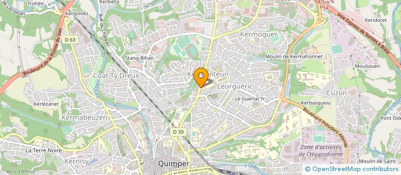 localisation de l'entreprise SARL O2 QUIMPER LITTORAL à QUIMPER