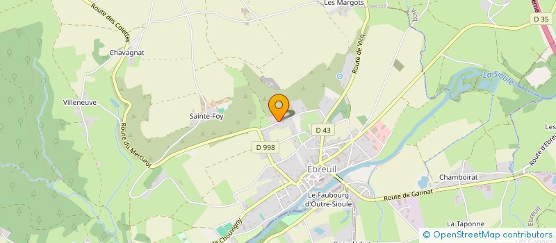localisation de l'entreprise SARL OC CREATION à EBREUIL