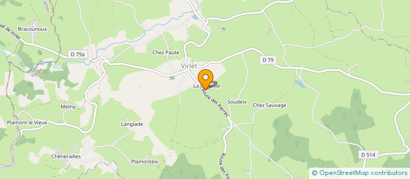 localisation de l'entreprise SARL OLIVIER PERRAUD  VIRLET