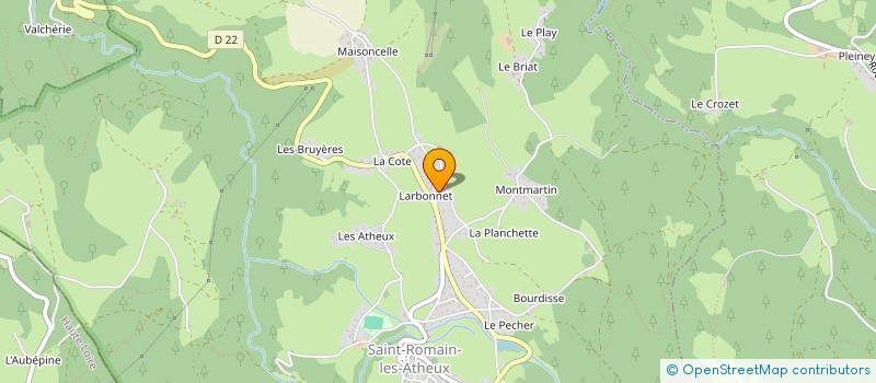 localisation de l'entreprise SARL ONE  SAINT-ROMAIN-LES-ATHEUX