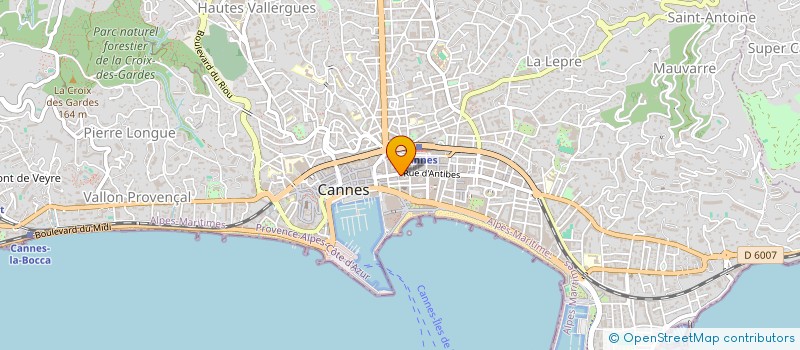 localisation de l'entreprise SARL OPTICA à CANNES