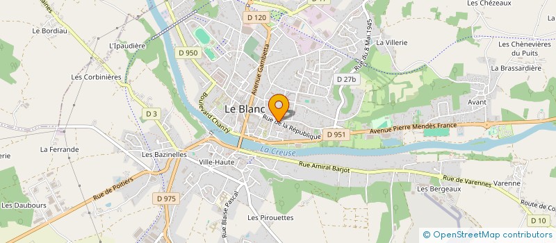 localisation de l'entreprise SARL OPTIQUE 33 à LE BLANC