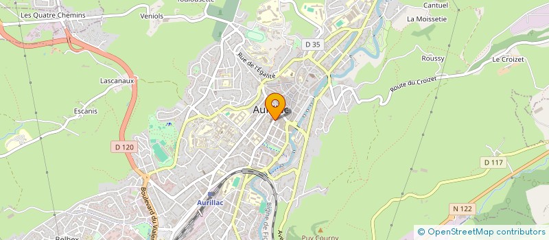 localisation de l'entreprise SARL OPTIQUE BOISSET à AURILLAC