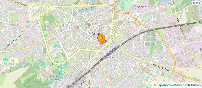 localisation de l'entreprise SARL OPTIQUE COUSSEMACQ à ARRAS