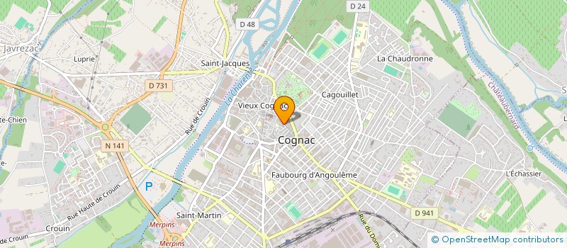 localisation de l'entreprise SARL OPTIQUE DU CHAI à COGNAC