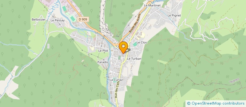 localisation de l'entreprise SARL OPTIQUE LAMY THONES à THONES