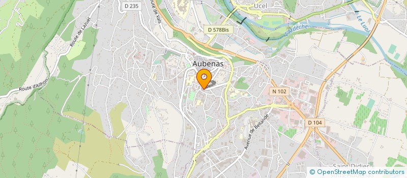localisation de l'entreprise SARL OPTIQUE MANENT à AUBENAS