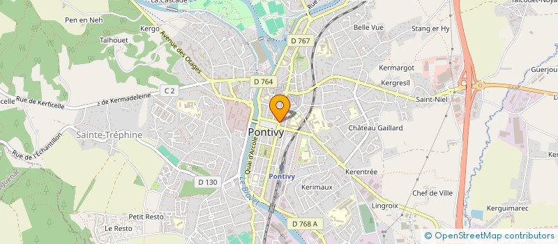 localisation de l'entreprise SARL OPTIQUE XAVIER MAZEVET à PONTIVY
