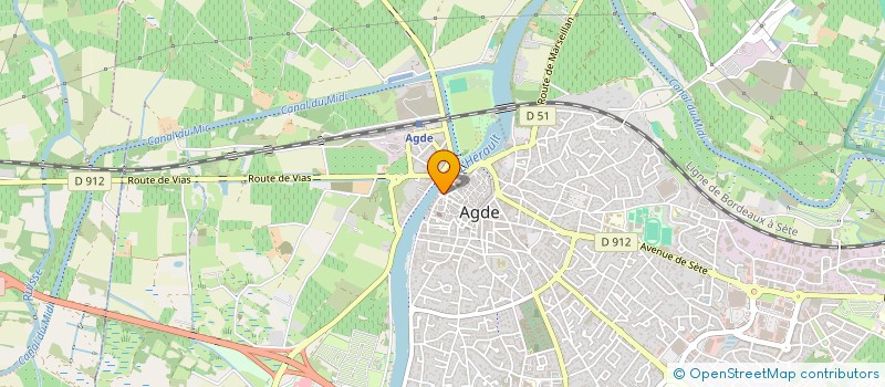 localisation de l'entreprise SARL ORCHIDEE  AGDE