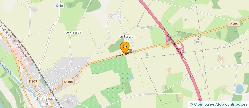 localisation de l'entreprise SARL ORIUS OP à BONNY-SUR-LOIRE