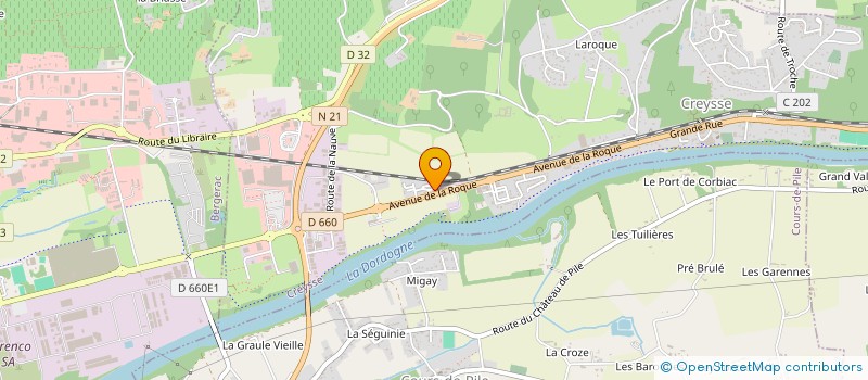 localisation de l'entreprise SARL OSER à BERGERAC
