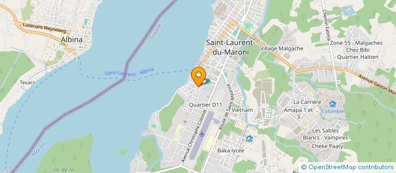 localisation de l'entreprise SARL OUEST CONSTRUCTION GUYANE à SAINT-LAURENT-DU-MARONI