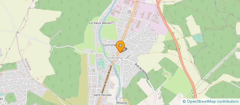 localisation de l'entreprise SARL OUEST CONSTRUCTIONS à GRAVIGNY