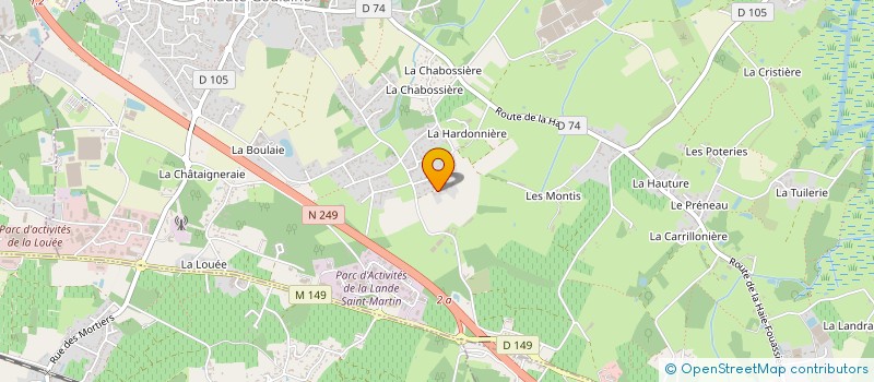 localisation de l'entreprise SARL OUESTLABO à HAUTE-GOULAINE